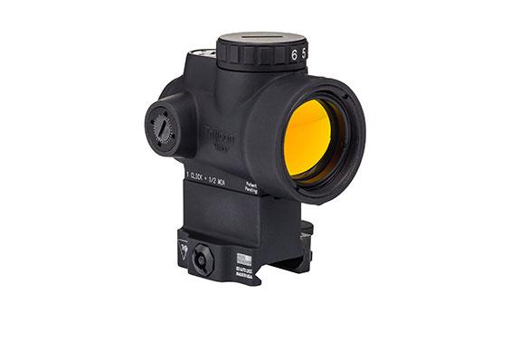 Trijicon MRO Adjustable Green Dot Reflex Sight w/Lower 1/3 Co-Witness Levered Quick Release Mount - 1x25mm 2.0 MOA Green Dot Black Matte - Trijicon