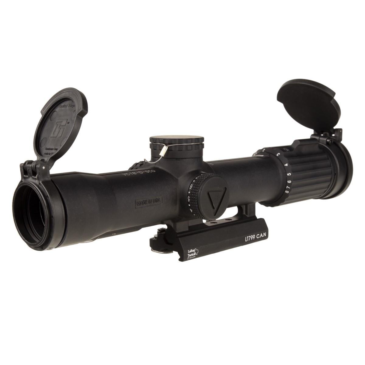 Trijicon SCO VCOG Rifle Scope 1-8x28 FFP Red MRAD Tree Illum. Black with Flipcaps - Trijicon