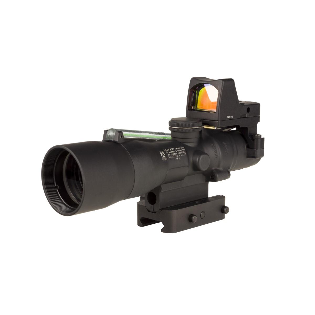 Trijicon Compact ACOG 3x30 Rifle Scope Green Horseshoe/Dot 5.56x45mm/62gr. Red Dot Combo Illuminated Black - Trijicon