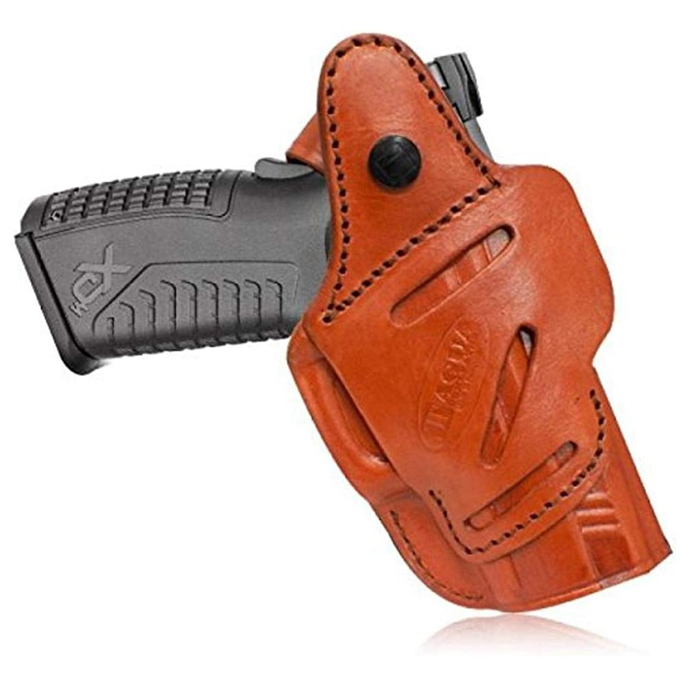 Tagua Leather 4in1 IWB Holster with Snap for S&W J Frame Brown RH - Tagua