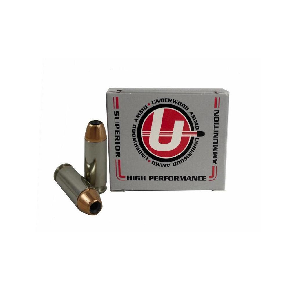 Underwood Ammo Sporting Jacket Handgun Ammunition 10mm Auto 180gr JHP 1250 fps 20/ct - Underwood Ammo