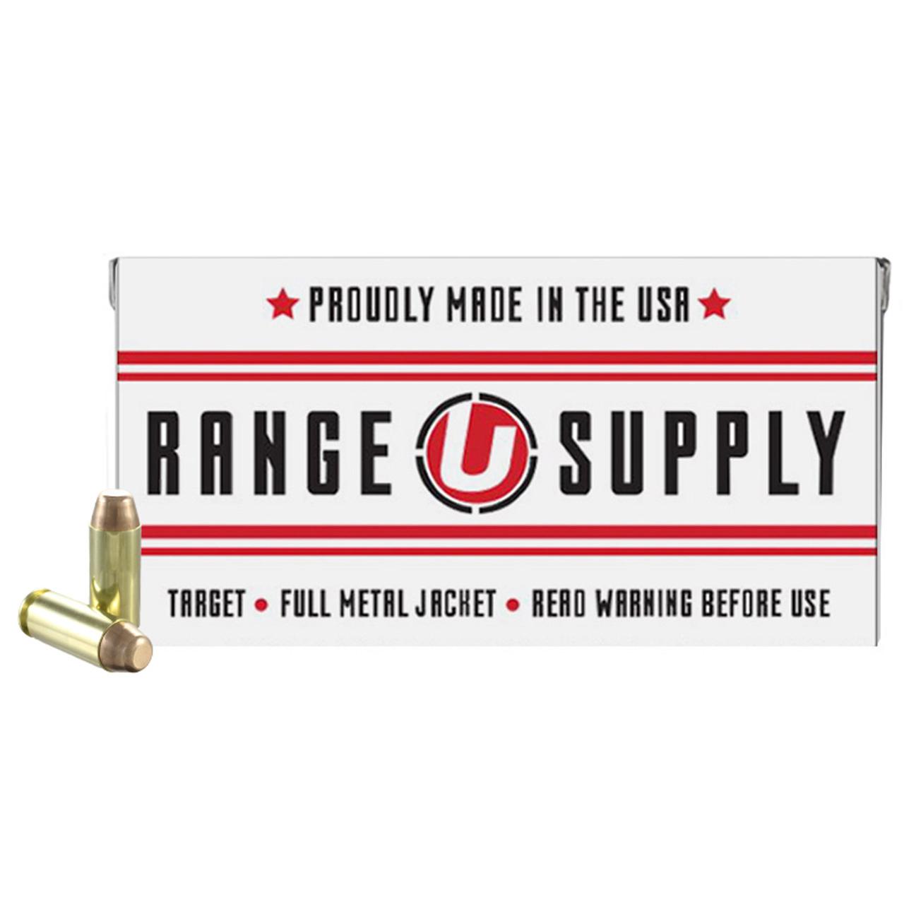 Underwood Range Supply Handgun Ammunition 10mm Auto 180 Grain FMJ 1250 fps 50/ct - Underwood Ammo