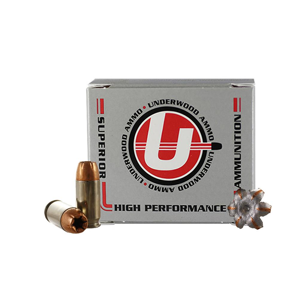 Underwood Ammo Handgun Ammunition 45 Auto (+P) 230gr JHP 1000 fps 20/ct - Underwood Ammo