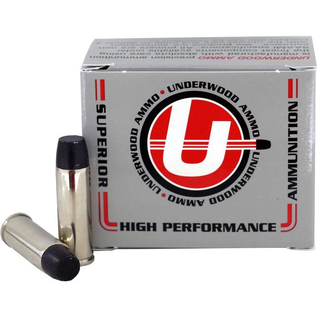 Underwood Ammo Lead Wide Long Nose Gas Check Handgun Ammuniton 41 Rem Mag 265gr SP 1350 fps20/ct-Will not work in Taurus Judge - Underwood Ammo