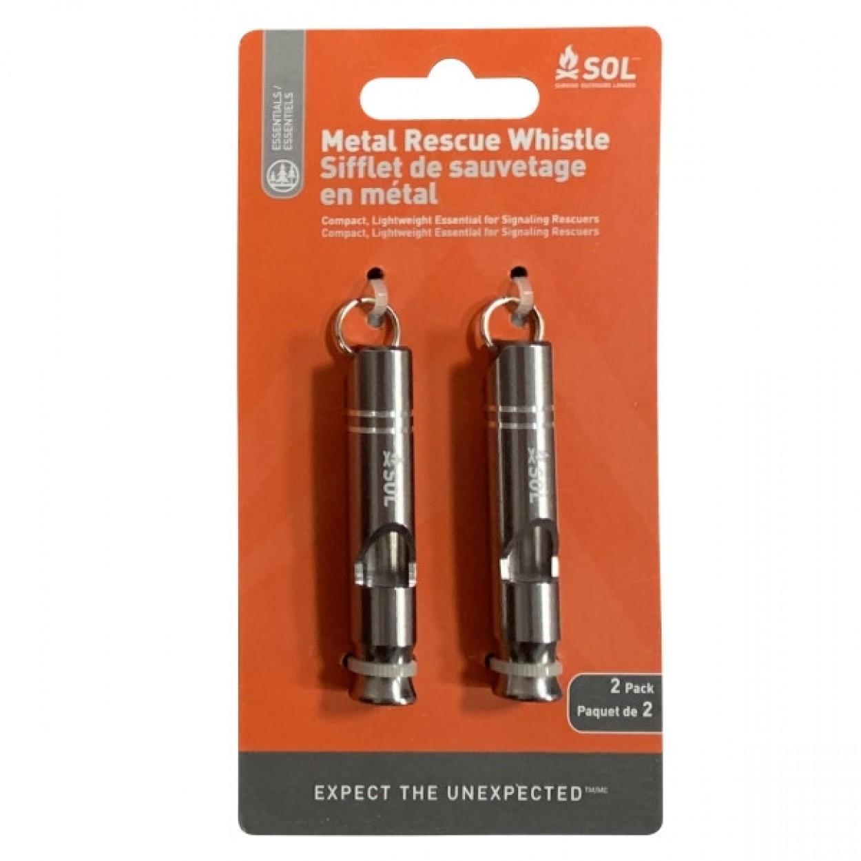 Survive Outdoors Longer Rescue Metal Whistle 2 Pack - Ready Brands