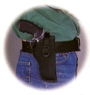 Uncle Mike's Sidekick Hip Holster for 4-1/2" - 5" Barrel large autos open end in Black Right Hand - Uncle Mike's