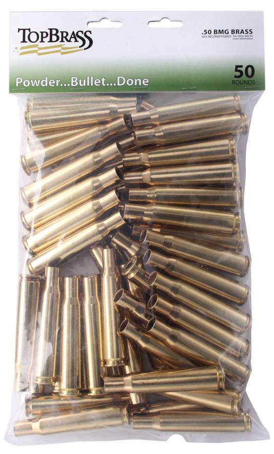 Top Brass Unprimed Remanufactured Rifle Brass .50 BMG 50/ct