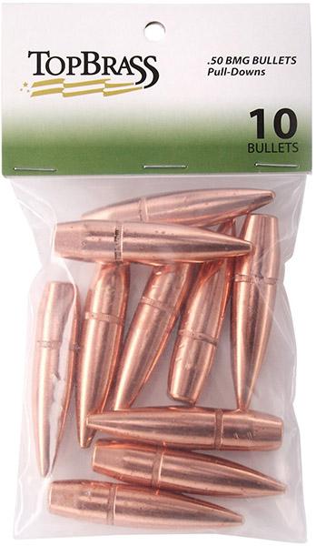 50 BMG 647gr Pulled Projectiles - Once Fired Brass