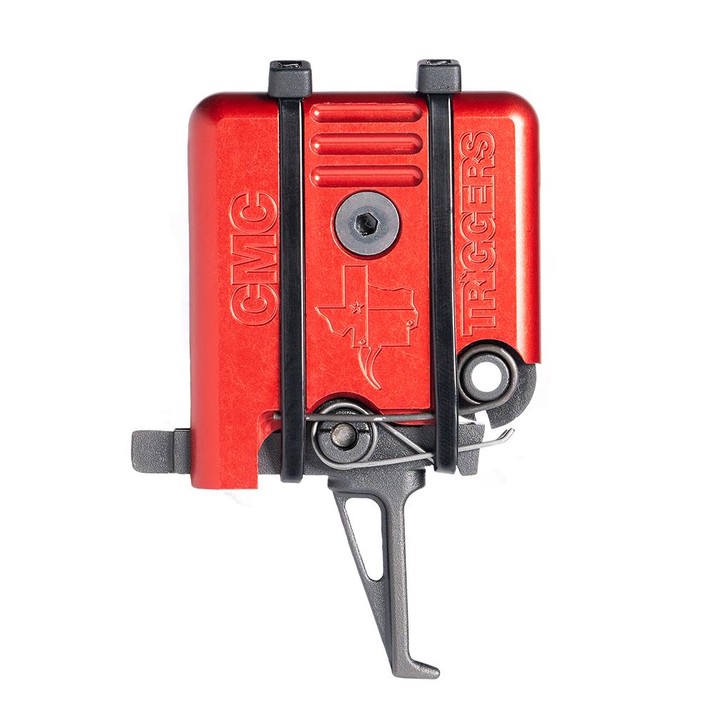 CMC Triggers AR-15/10 Single Stage Component Trigger Flat 3.5 lb Small Pin Red - CMC Triggers