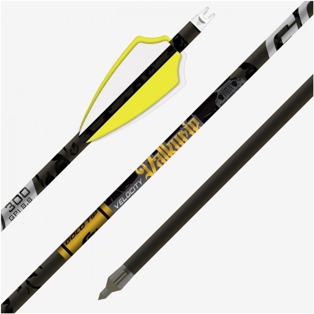 Gold Tip Vel Valkyrie 340 2.75in 4 Fletch Vanes - 1/2dz - Gold Tip