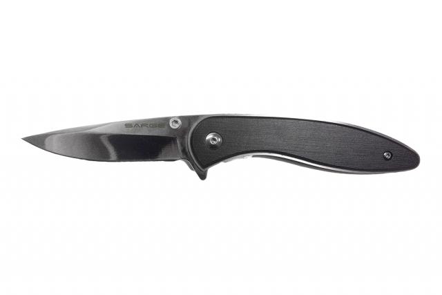 Sarge Knives Black Brushed Swift Assist Folding Knife - Sarge Knives