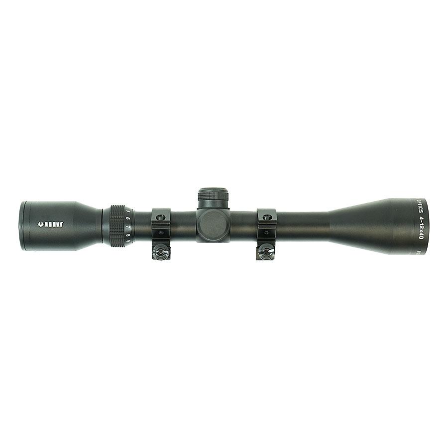 Viridian Rifle Scope 4-12x40 R4 Black with Rings Retail Box - Viridian Weapon Technologies