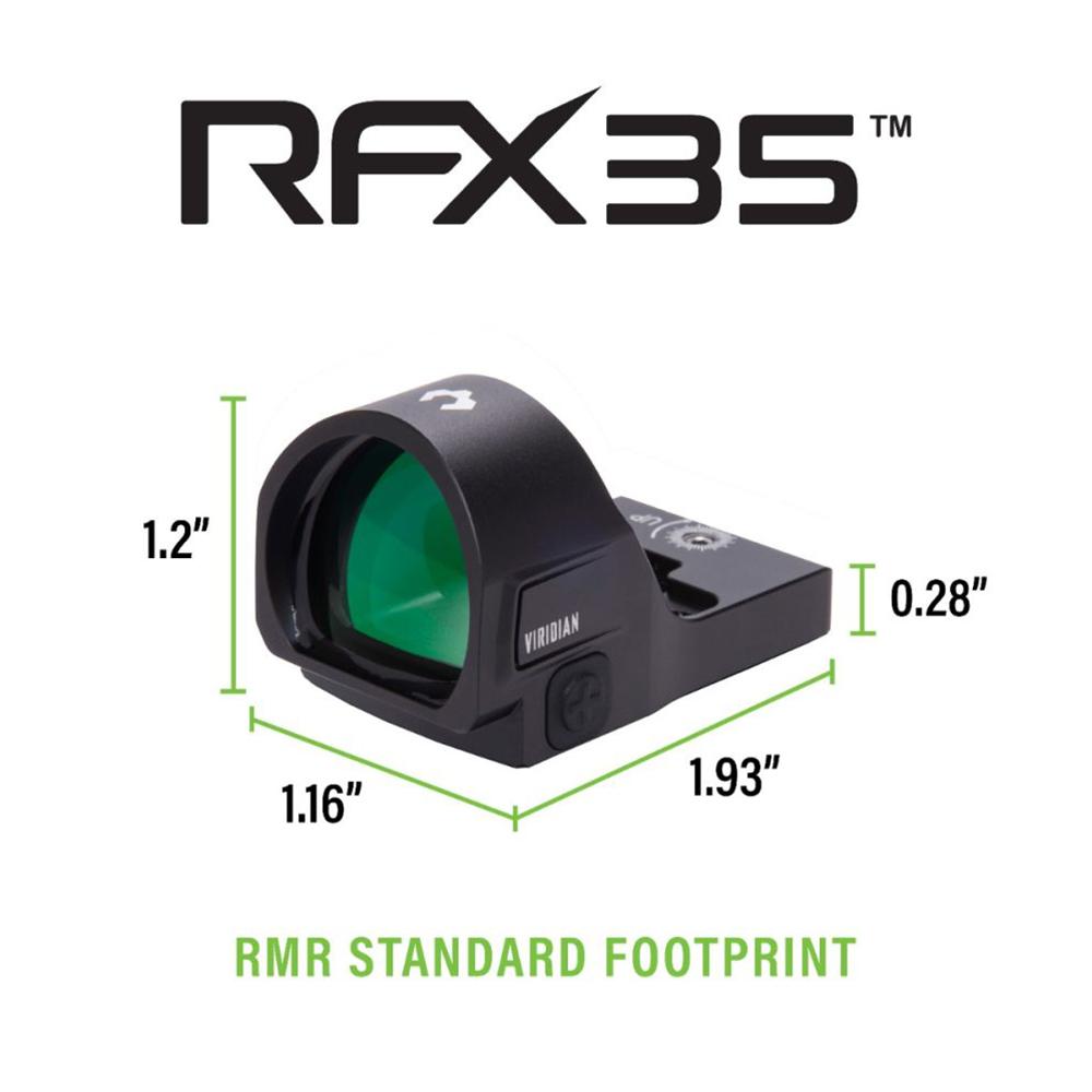 Viridian RFX35 Green Dot Reflex Sight RMR Footprint FDE