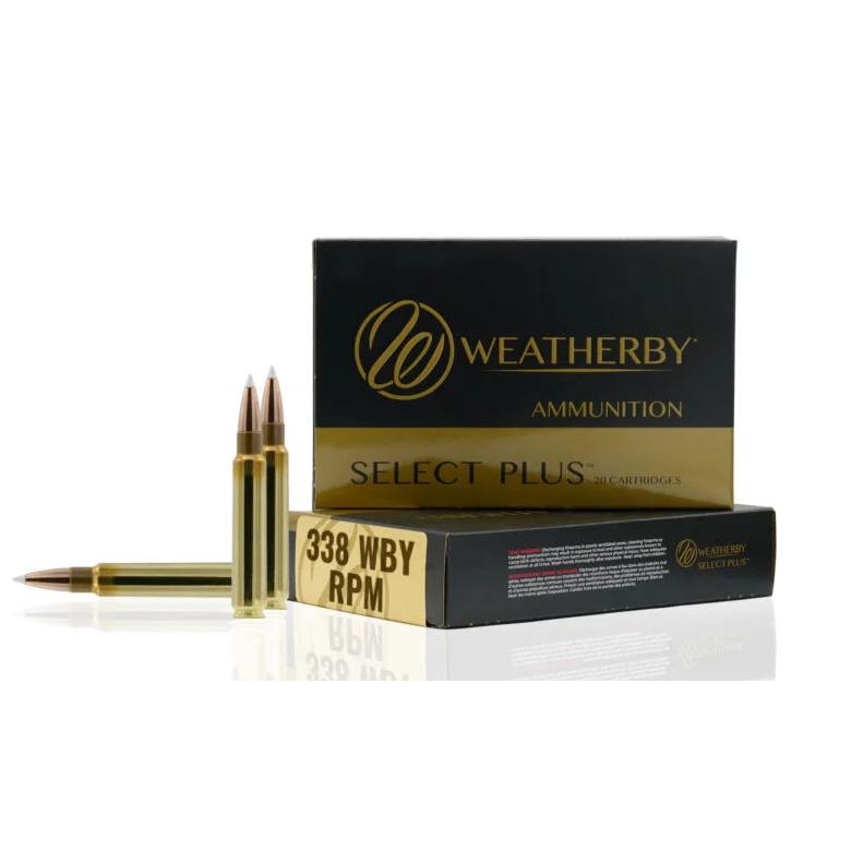 Weatherby Select Plus Barnes TTSX Rifle Ammunition .338 WBY RPM 185gr PT 3100 fps 20/ct - Weatherby