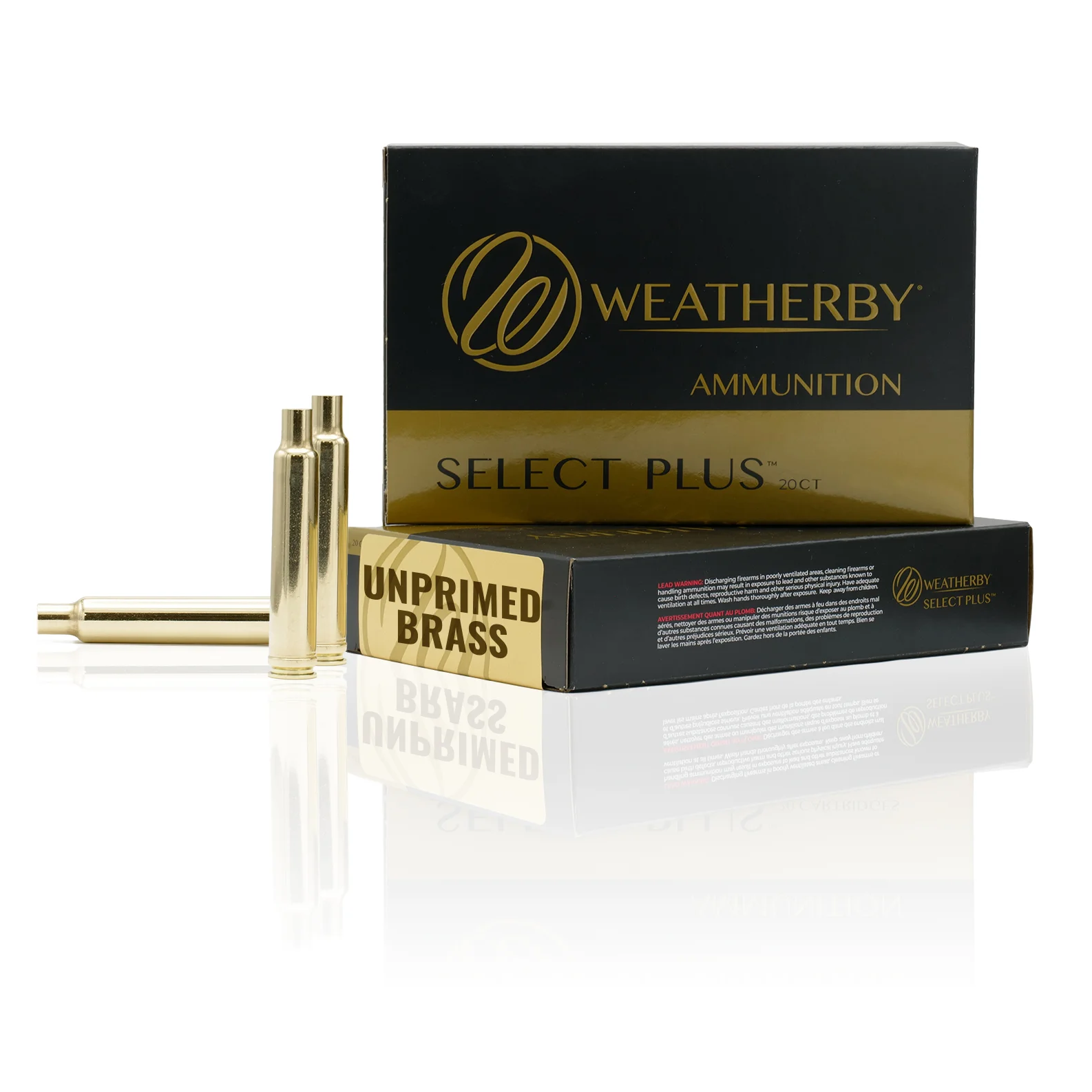 Weatherby Unprimed Brass Rifle Cartridge Cases 20/ct  .224 Wby - Weatherby