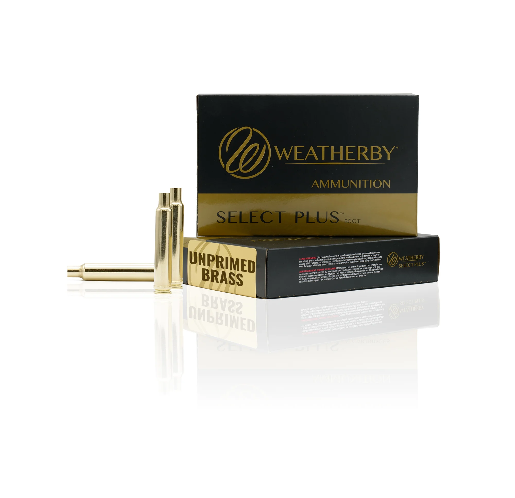 Weatherby Unprimed Brass Rifle Cartridge Cases 280 ACKLEY IMPROVED 50/ct - Weatherby