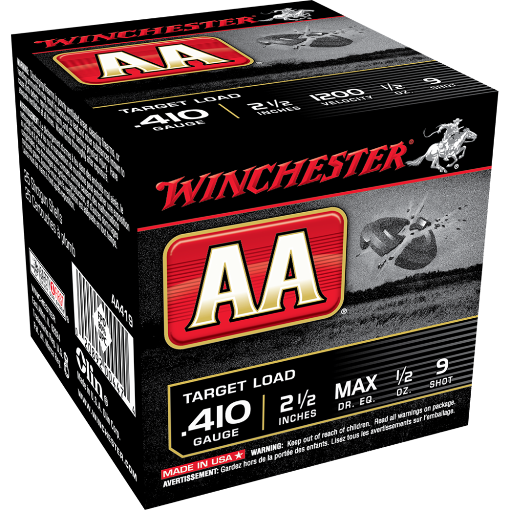 Winchester AA Target .410 ga 2-1/2" MAX 1/2 oz #9  - 25/ct - Winchester