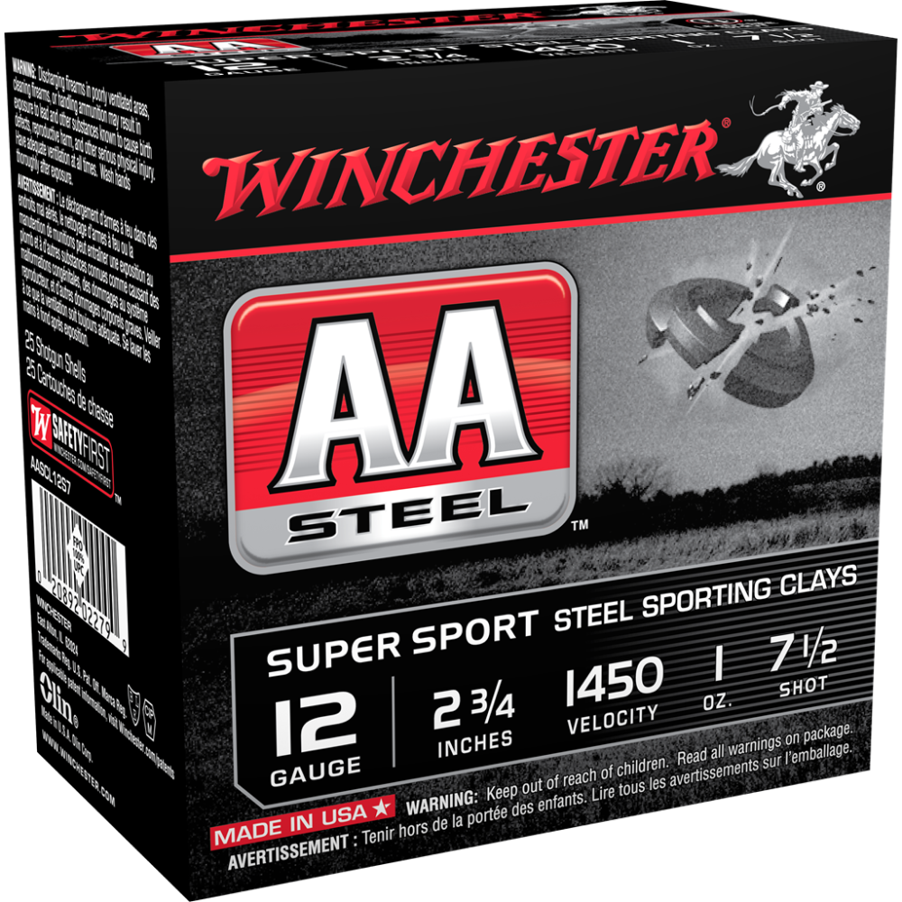 Winchester AA Steel Target Shotshell Ammunition 12ga 2-3/4" #7 1/2 1oz 25rd - Winchester