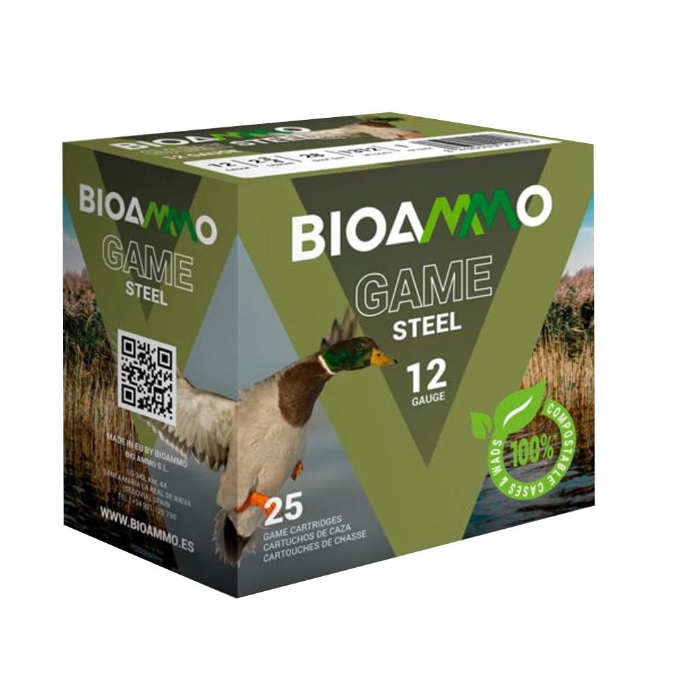 BIOAMMO Steel Game Waterfowl Shotshells 12 ga 2-3/4" 1-1/16 oz 1295 fps #4 25/ct - BioAmmo