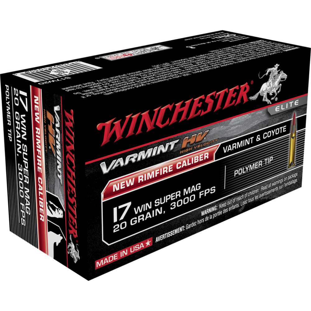 Winchester Varmint Rimfire Ammunition .17 WSM 20 gr. VMAX 3000 fps 50/ct - Winchester