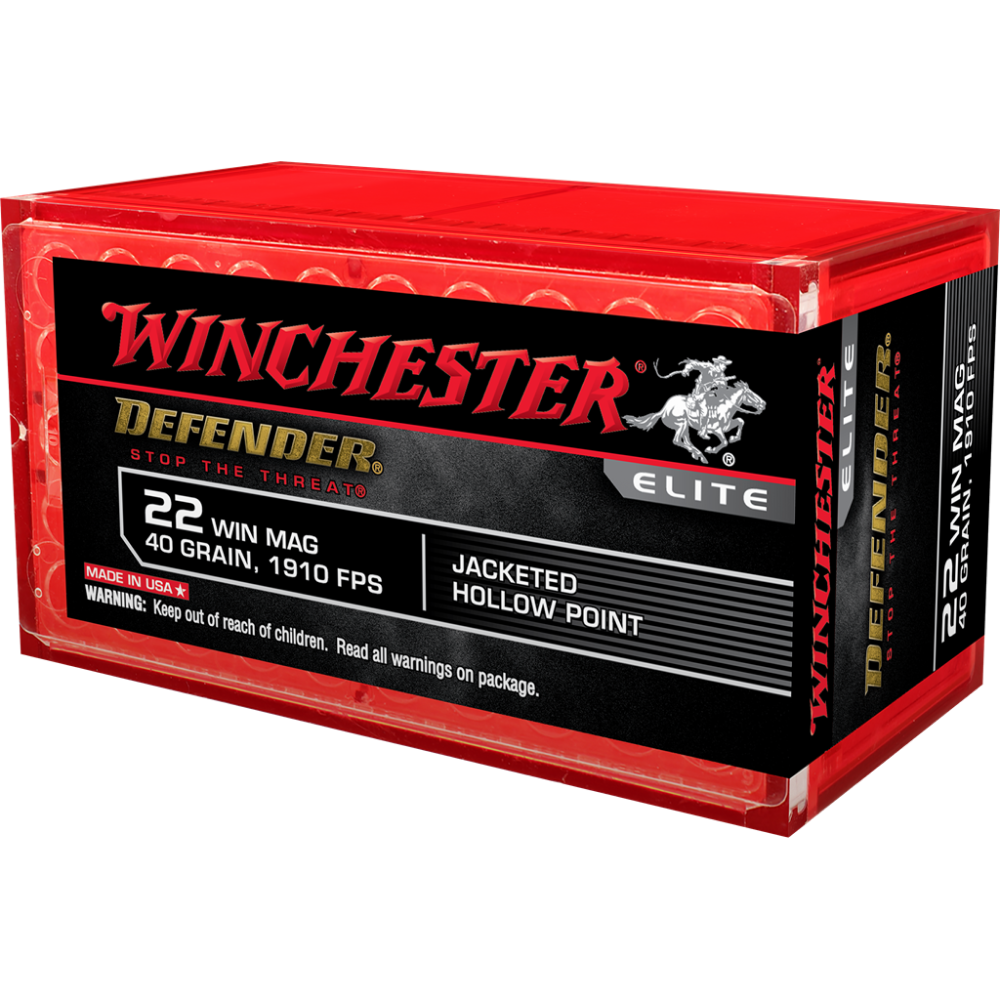 Winchester PDX1 Defender Rimfire Ammo .22 Magnum 45 gr. JHP 1200 fps 50/ct - Winchester