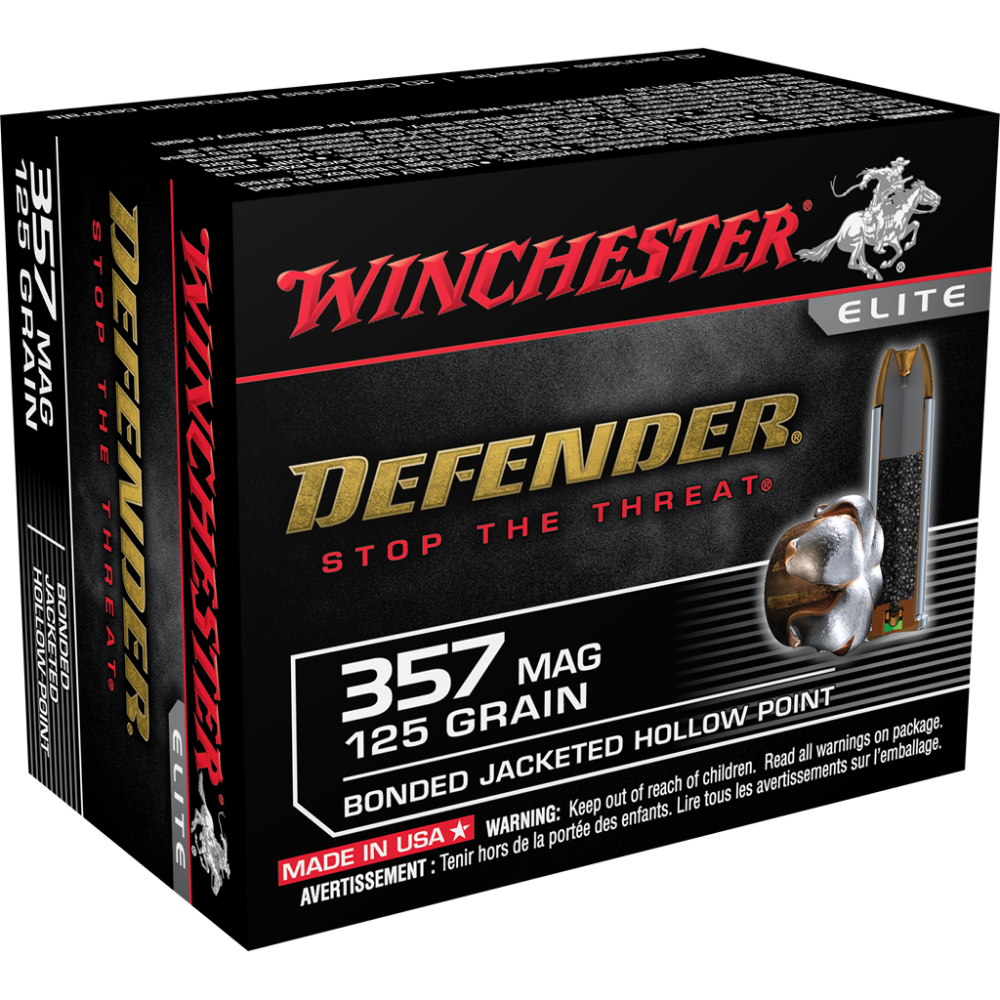 Winchester PDX1 Defender Handgun Ammunition .357 Mag 125 gr. PDX1 1325 fps 20/ct - Winchester