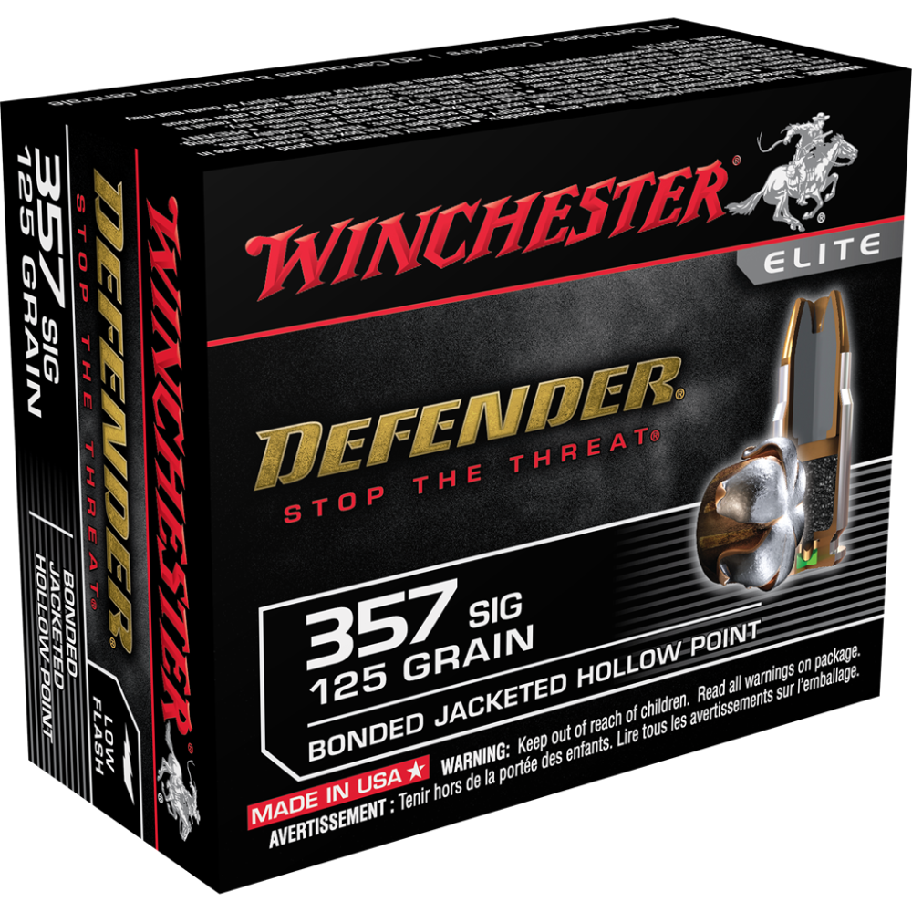 Winchester PDX1 Defender Handgun Ammunition .357 SIG 125 gr. PDX1 1350 fps 20/ct - Winchester