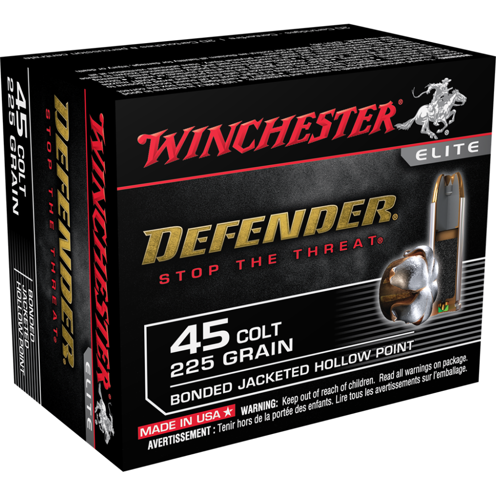 Winchester PDX1 Defender Handgun Ammunition .45 Colt 225 gr. JHP 850 fps 20/ct - Winchester