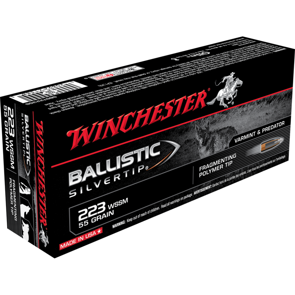 Winchester Ballistic Silvertip Rifle Ammunition .223 WSSM 55 gr. PT 3850 fps 20/ct - Winchester