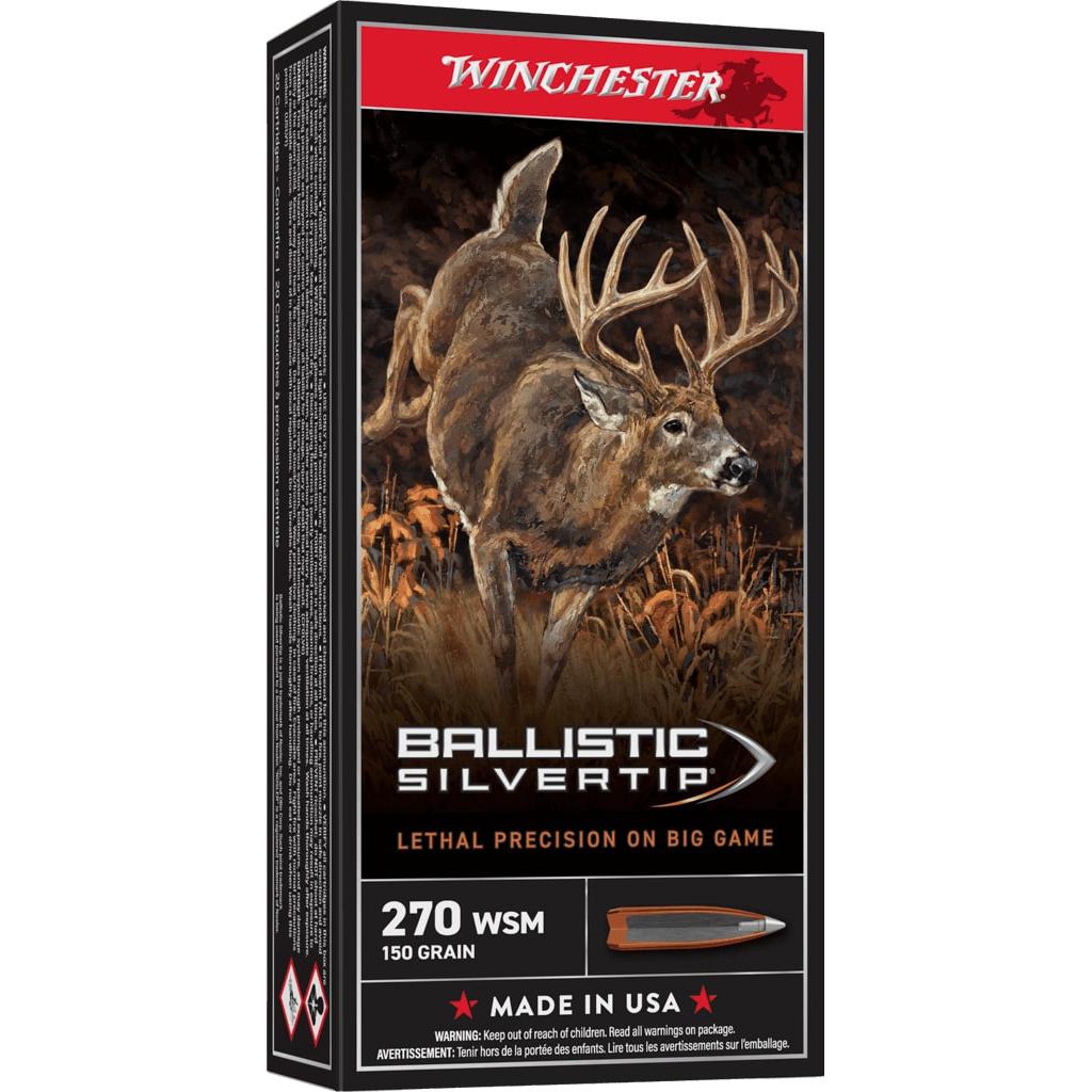 Winchester Ballistic Silvertip Rifle Ammunition .270 WSM 150 gr. PT 3120 fps 20/ct - Winchester