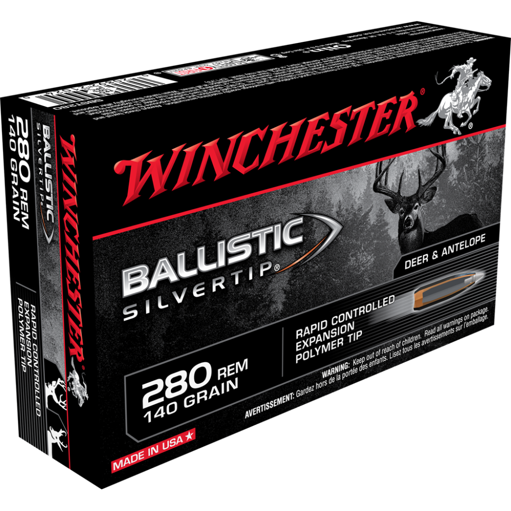 Winchester Ballistic Silvertip Rifle Ammunition .280 Rem 140 gr. PT 3040 fps 20/ct - Winchester