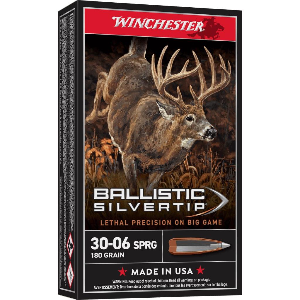 Winchester Ballistic Silvertip Rifle Ammunition .30-06 Sprg 180 gr. PT 2750 fps 20/ct - Winchester