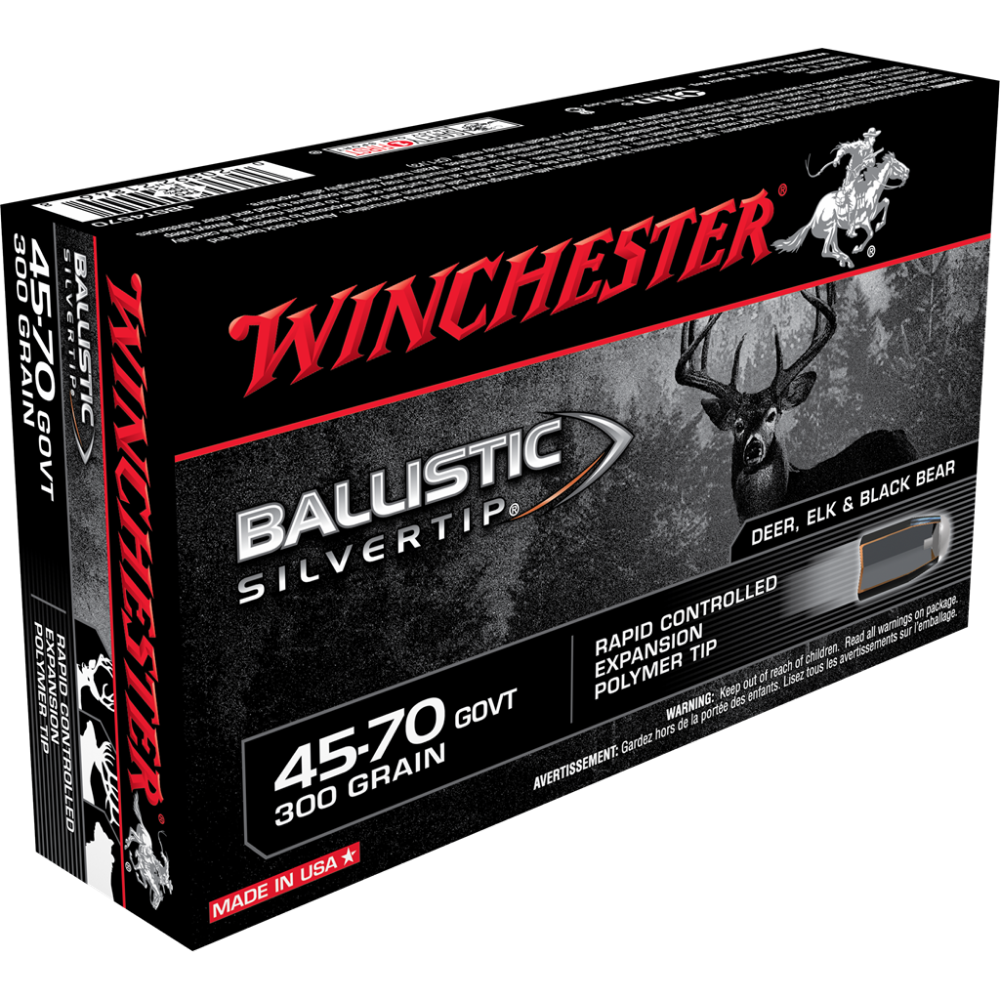 Winchester Ballistic Silvertip Rifle Ammunition .45-70 Gov 300 gr. PT 1880 fps 20/ct - Winchester