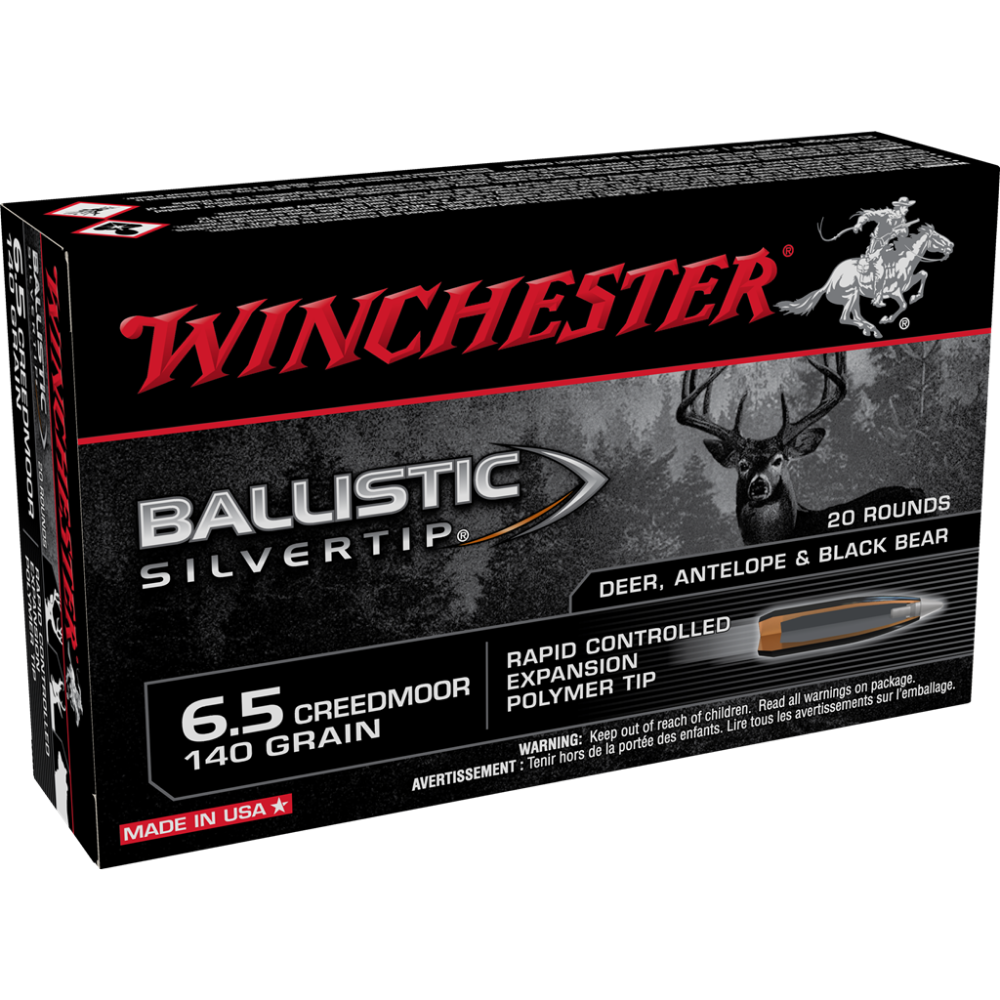 Winchester Ballistic Silvertip Rifle Ammunition 6.5 Creedmoor 140 gr. PT 2700 fps 20/ct - Winchester