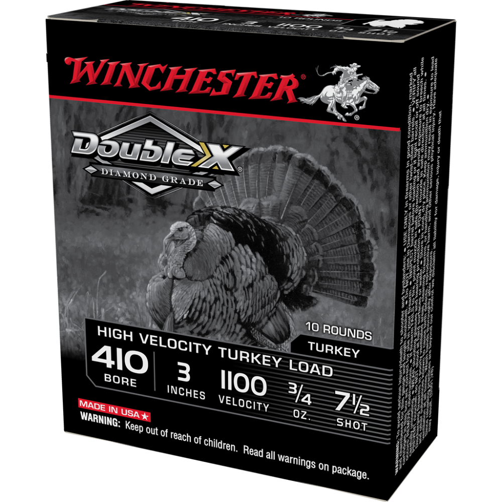 Winchester Double X Diamond Grade Turkey Shotshells .410 ga 3" 3/4 oz 1100 fps #7.5 10/ct - Winchester