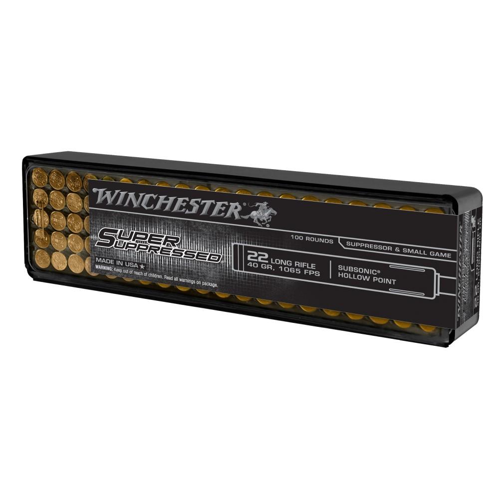 Winchester Super Suppressed Rimfire Ammunition .22 LR 40 gr. PHP 1065 fps 100/ct - Winchester