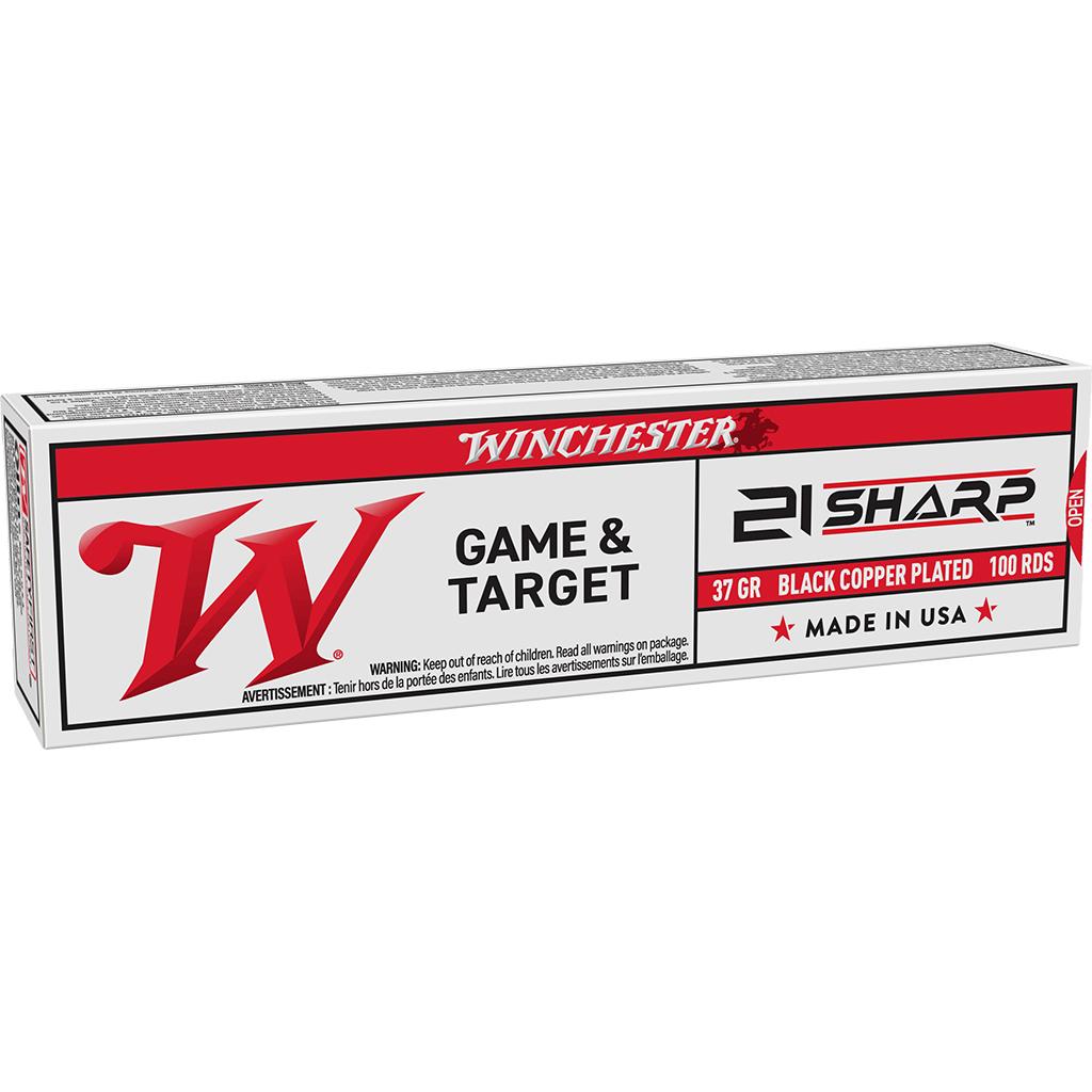 Winchester Game & Target Black Copper Lead Rimfire Ammunition 21 Sharp 42gr FMJ 1335fps 100/ct - Winchester