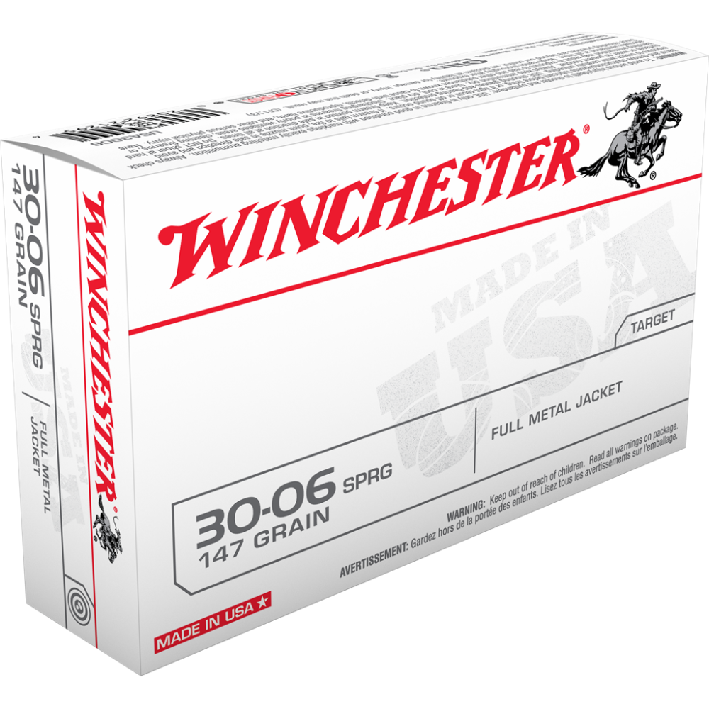 Winchester USA Rifle Ammunition .30-06 Sprg 147 gr. FMJ 3020 fps 20/ct - Winchester