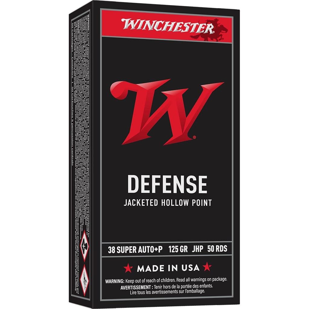 Winchester USA Handgun Ammunition .38 Super Auto 125 gr. JHP1240 fps 50/ct - Winchester