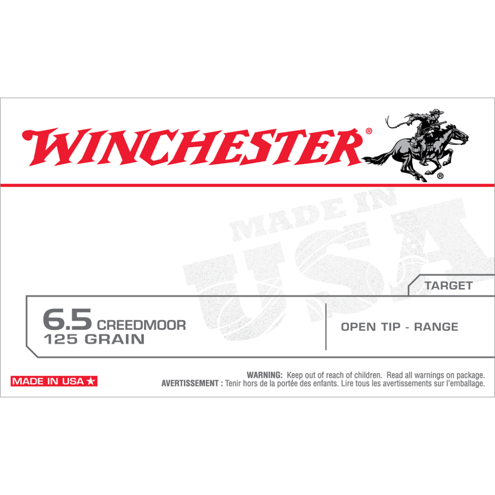 Winchester USA Rifle Ammunition 6.5 Creedmoor 125 gr. OT 2850 fps 20/ct - Winchester