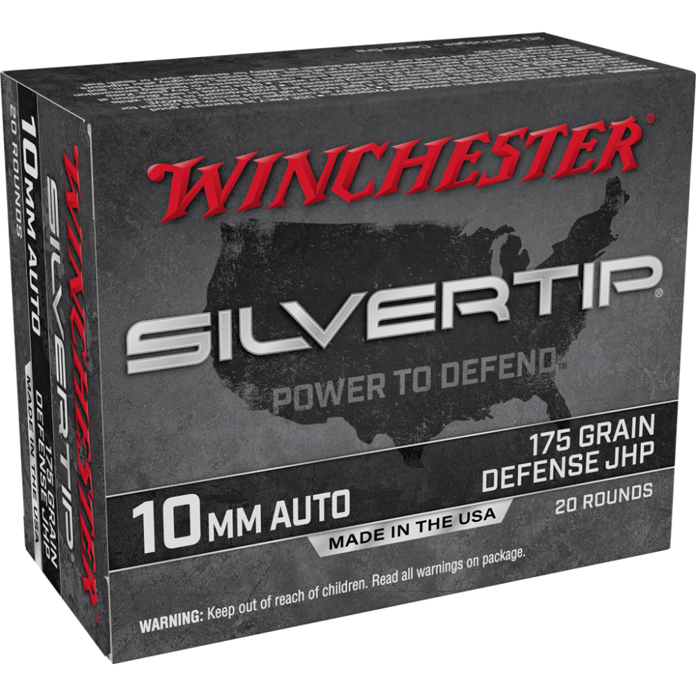Winchester Silvertip Handgun Ammunition 10mm Auto 175 gr JHP 1200 fps 20/ct - Winchester