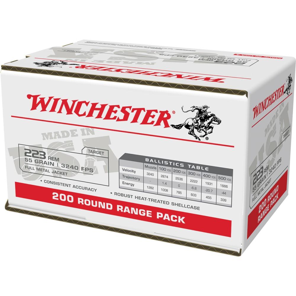 Winchester USA Lake City Rifle Ammunition .223 Rem 55gr FMJ 324...