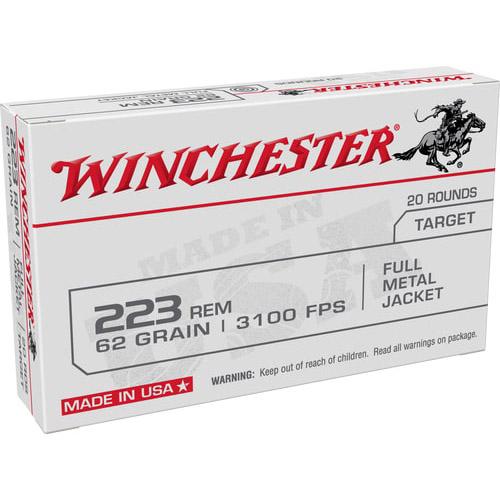 Winchester USA LC Rifle Ammunition .223 Rem 62 gr. FMJ 3100 fps 20/ct - Winchester