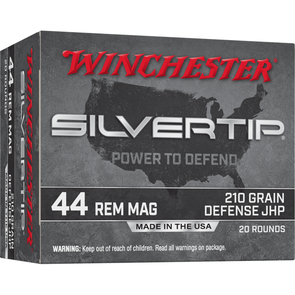 Winchester Silvertip Handgun Ammunition 44 Rem Mag 210 gr. JHP 1250 fps 20/ct - Winchester