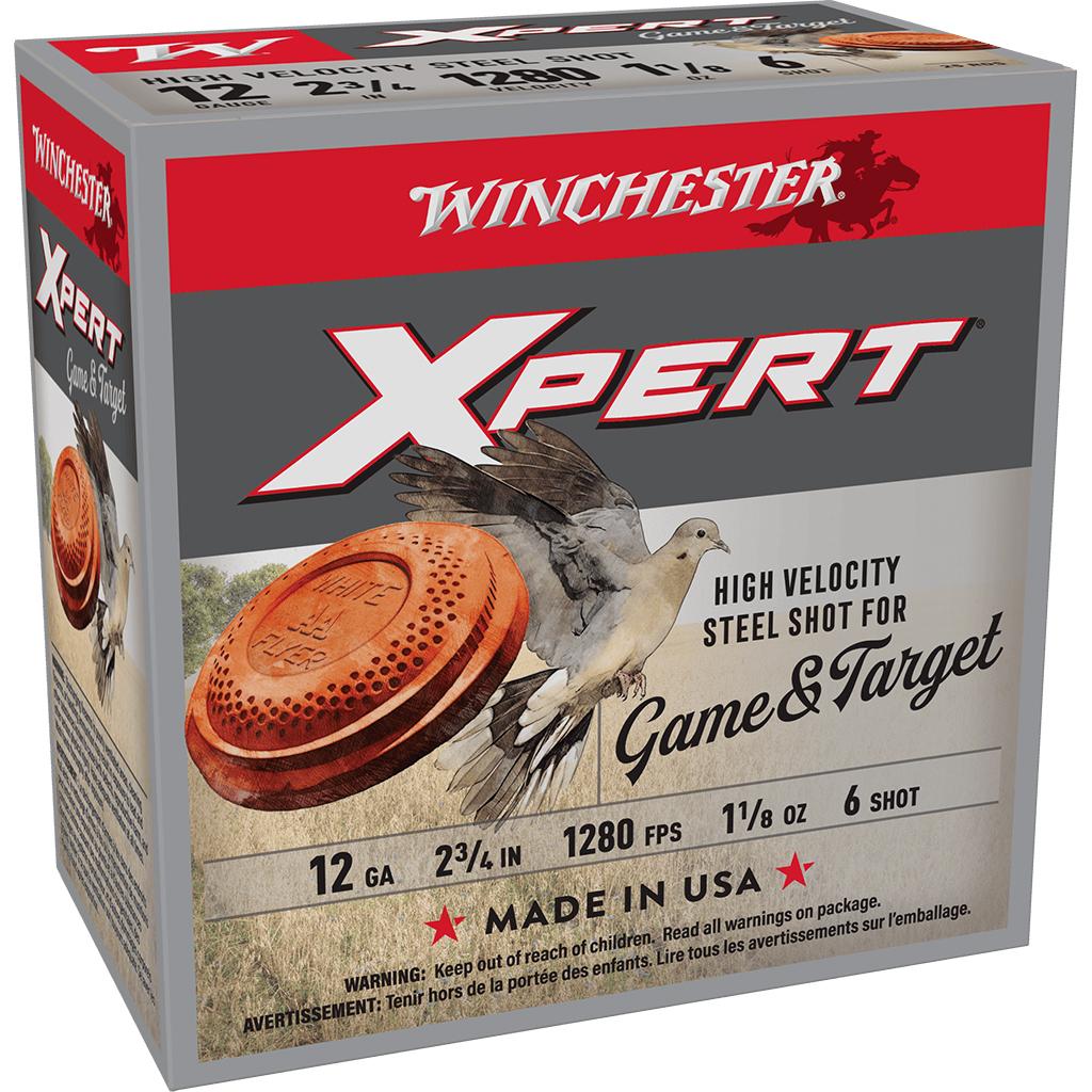 Winchester Xpert Steel Shotshells 12 ga 2-3/4" 1-1/8 oz 1280 fps #6 25/ct - Winchester