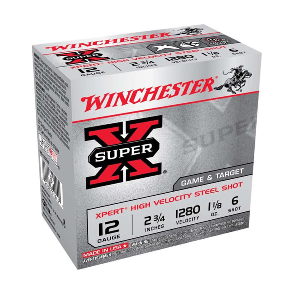 Winchester Super X Game and Target Shotshells 12 ga 2-3/4" 1-1/8 oz 1325 fps #6.5 25/ct - Winchester