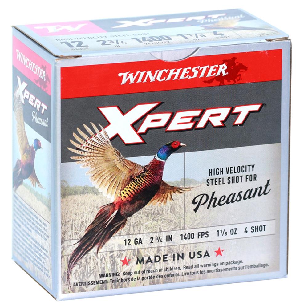 Winchester Xpert HV Steel Pheasant Shotshells 12 ga 2-3/4" 1-1/8 oz 1400 fps #4 25/ct - Winchester