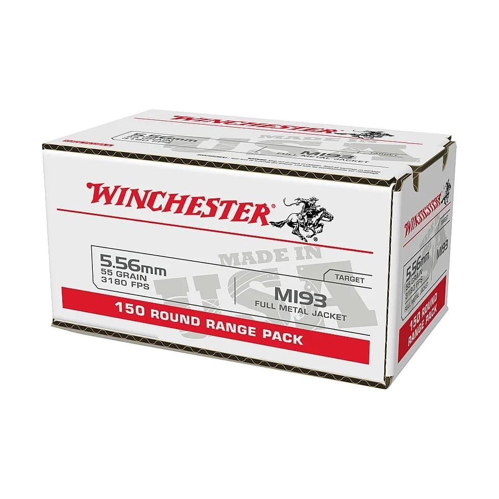 Lake City Rifle Ammunition 5.56mm M193 55 gr. FMJ 600/ct Case (4-150 RD Boxes) - Winchester