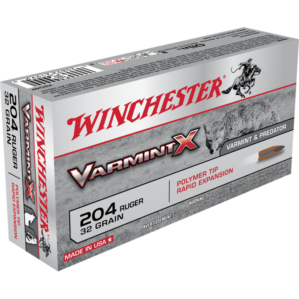 Winchester Varmint X Rifle Ammunition .204 Ruger 32 gr. PT 4000 fps 20/ct - Winchester