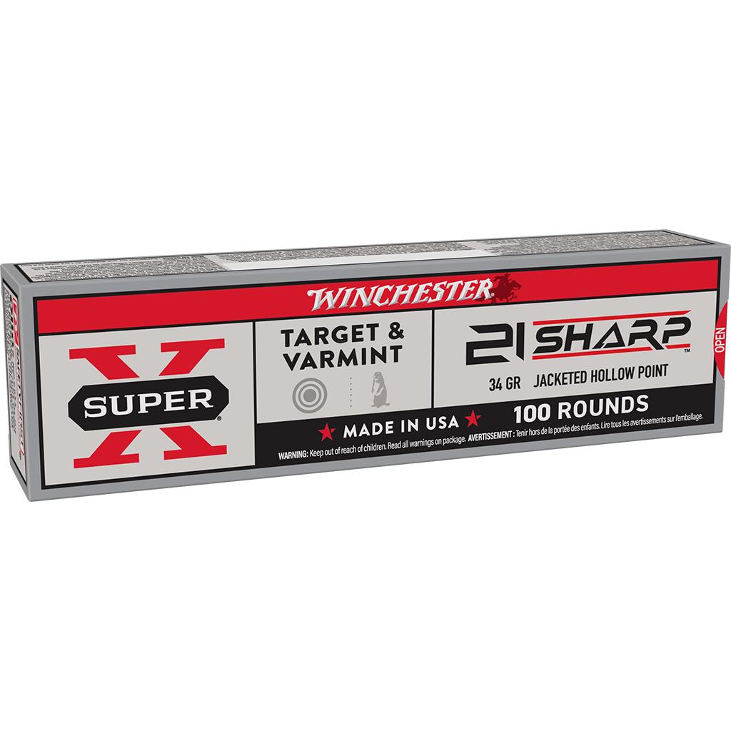 Winchester Game & Target Rimfire Ammunition 21 Sharp 34gr JHP 1500fps 100/ct - Winchester